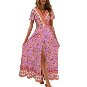 The Floral Long Maxi  Sunset Dress